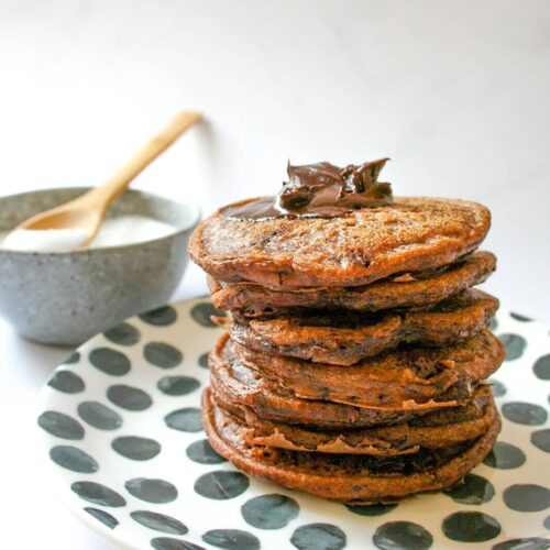 vegan brownie pannenkoeken